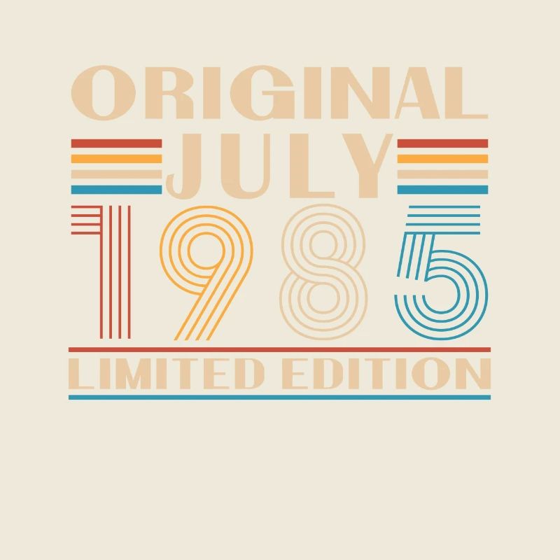 1985 Juli Vintage Retro Geburtstagsgeschenk