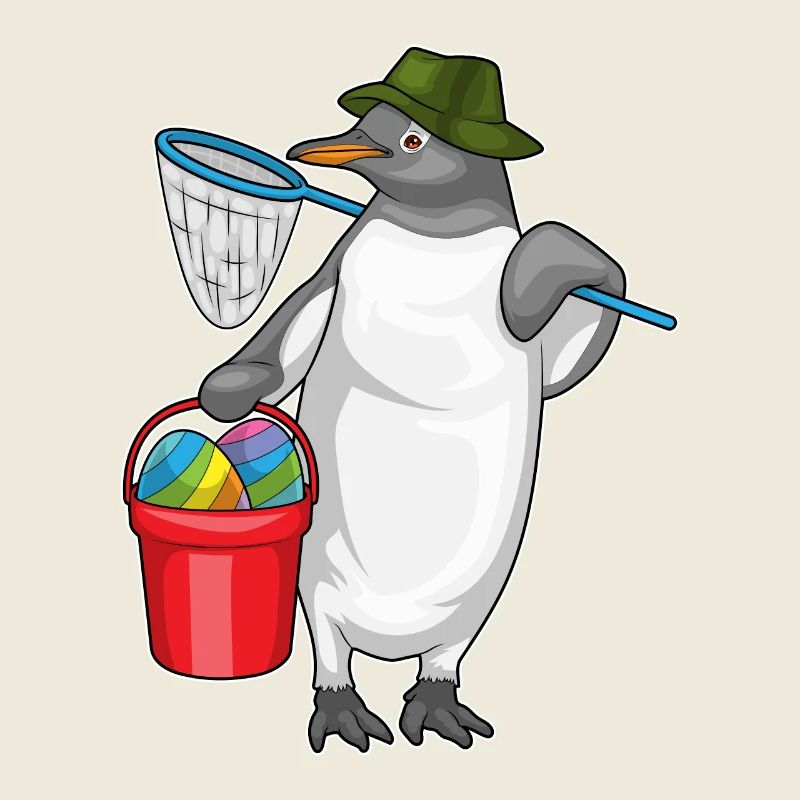 Pinguin Ostern Angeln