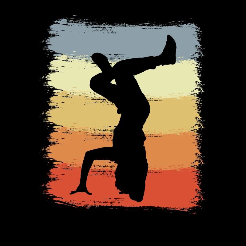 Vintage Breakdancer Zeichnung