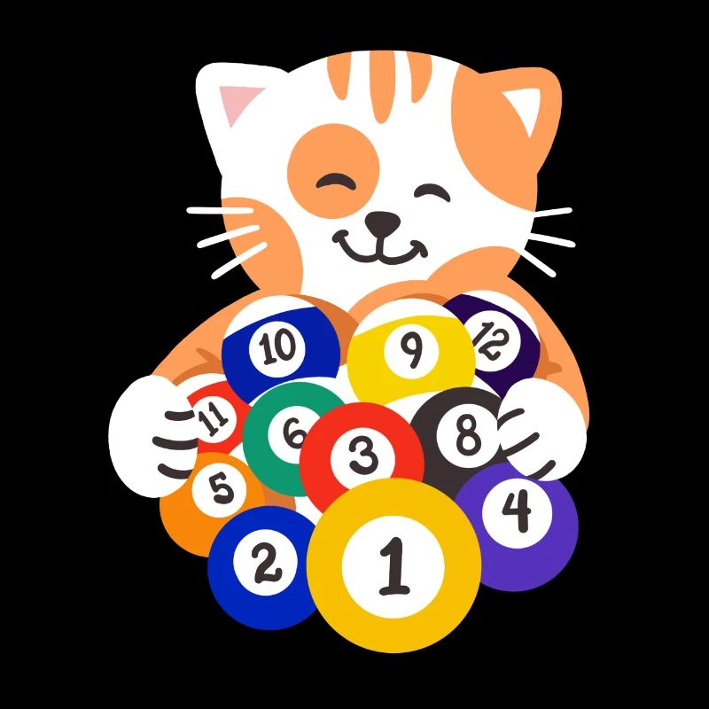 Billard Billardspieler Katze