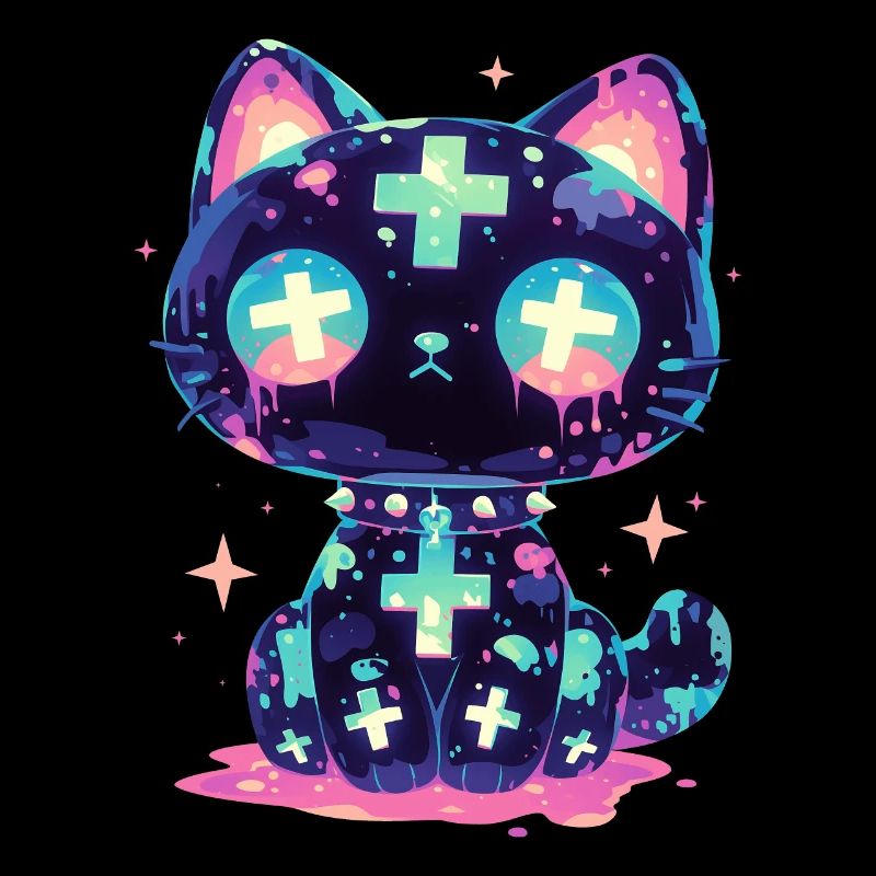 Goth Cat Doll Cat E-Girl Grunge Gift