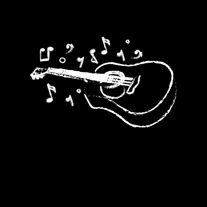 Guitare dessinée au trait