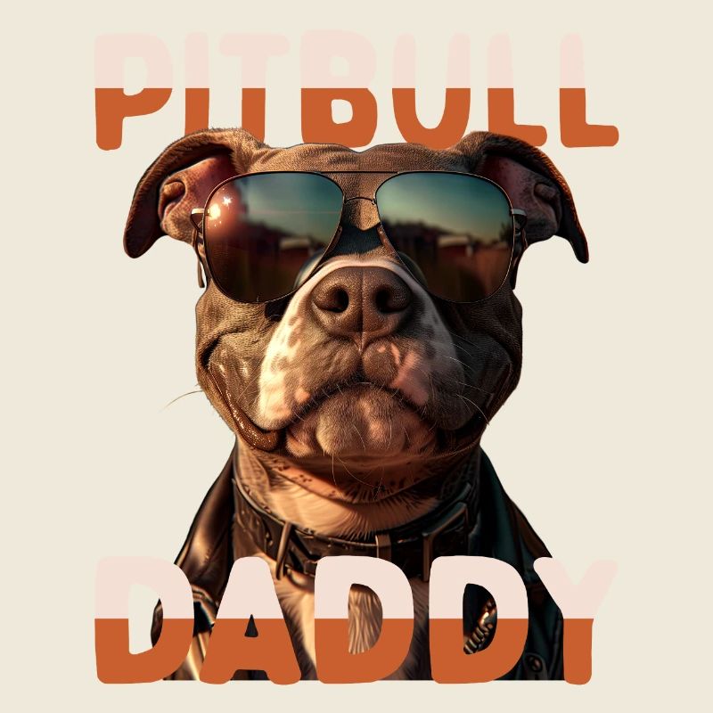 Pitbull Daddy Dad Father's Day Pitbull Terrier Dad
