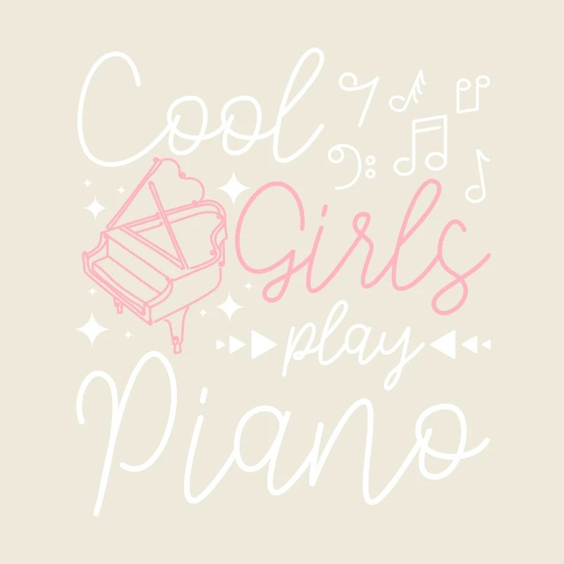 Les filles cool jouent du piano