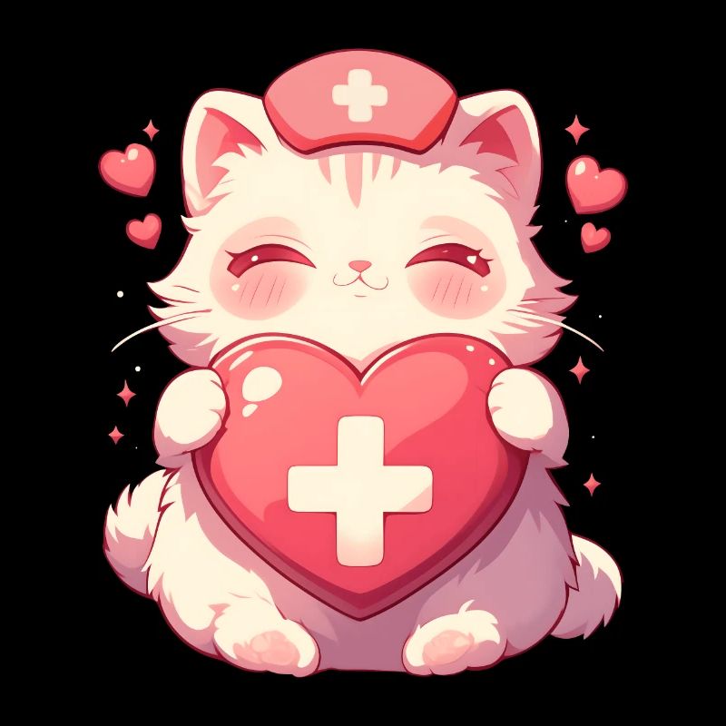 Katze Krankenschwester Kawaii Pflegerin Ärztin