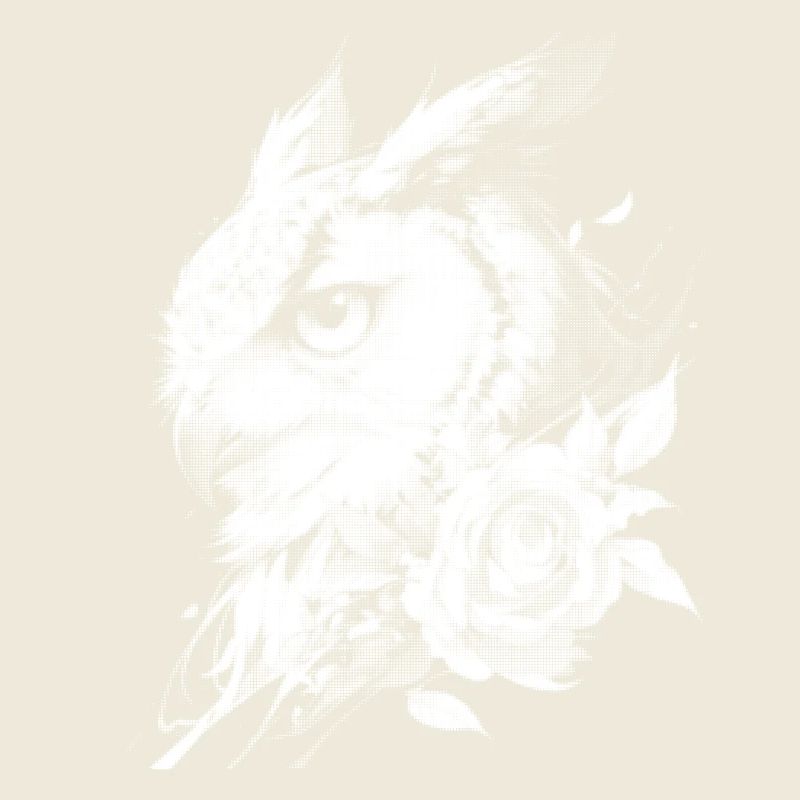 Rose Eule Blumen Ästhetik Nachteule Vogel Geschenk