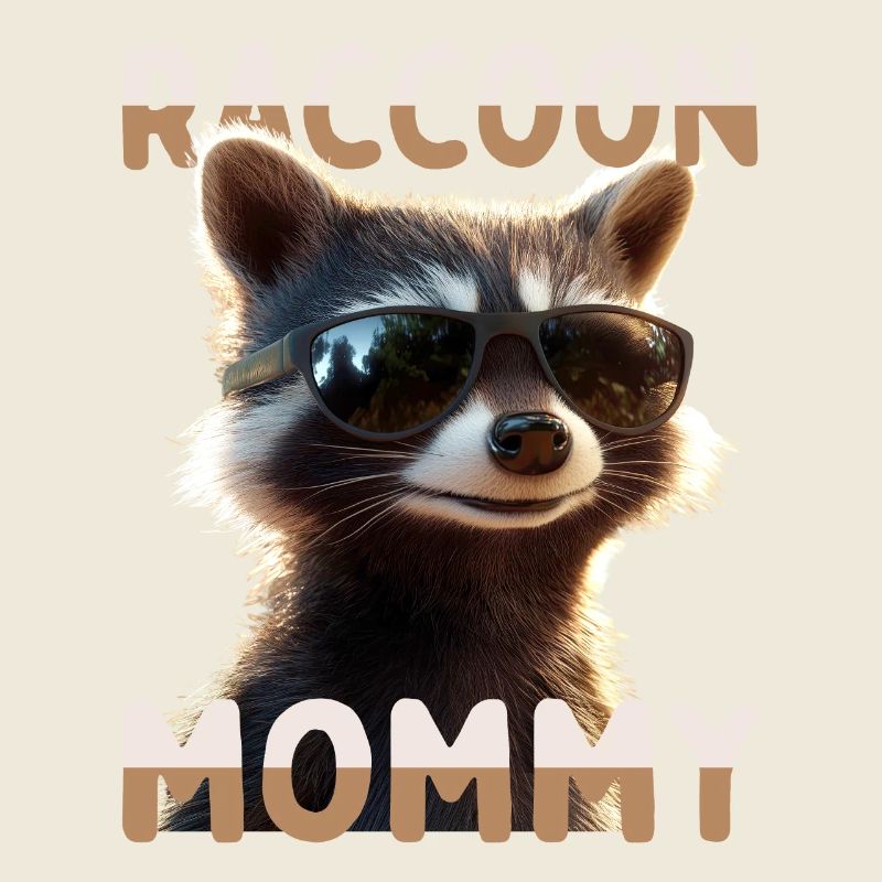 Raccoon Mommy Waschbär Muttertag Waschbären Mom