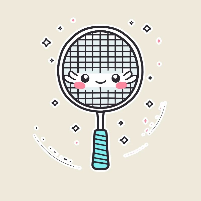 Badminton Racket Comic Look