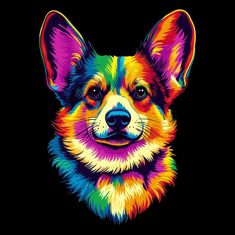 Corgi Bunt Regenbogen Welsh Corgi Cardigan Corgis