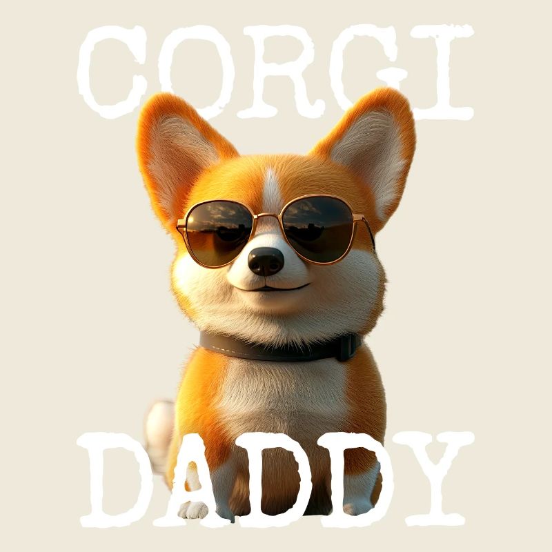 Corgi Daddy Hunde Papa Corgis Vatertag Welsh Corgi