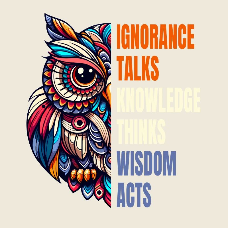 Abstract Owl Philosophy Wisdom Knowledge Saying