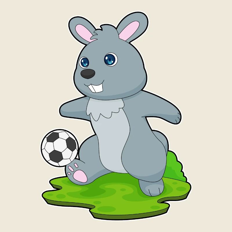 Bunny Soccer Player Soccer