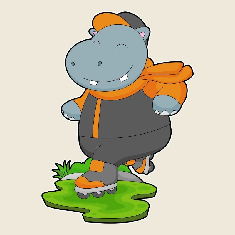 Hippopotamus Inline skating Inline skates