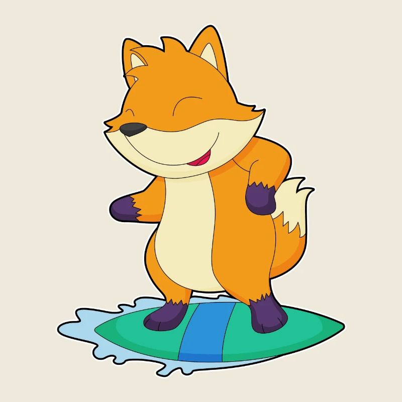 Fuchs Surfen Surfbrett Sommer