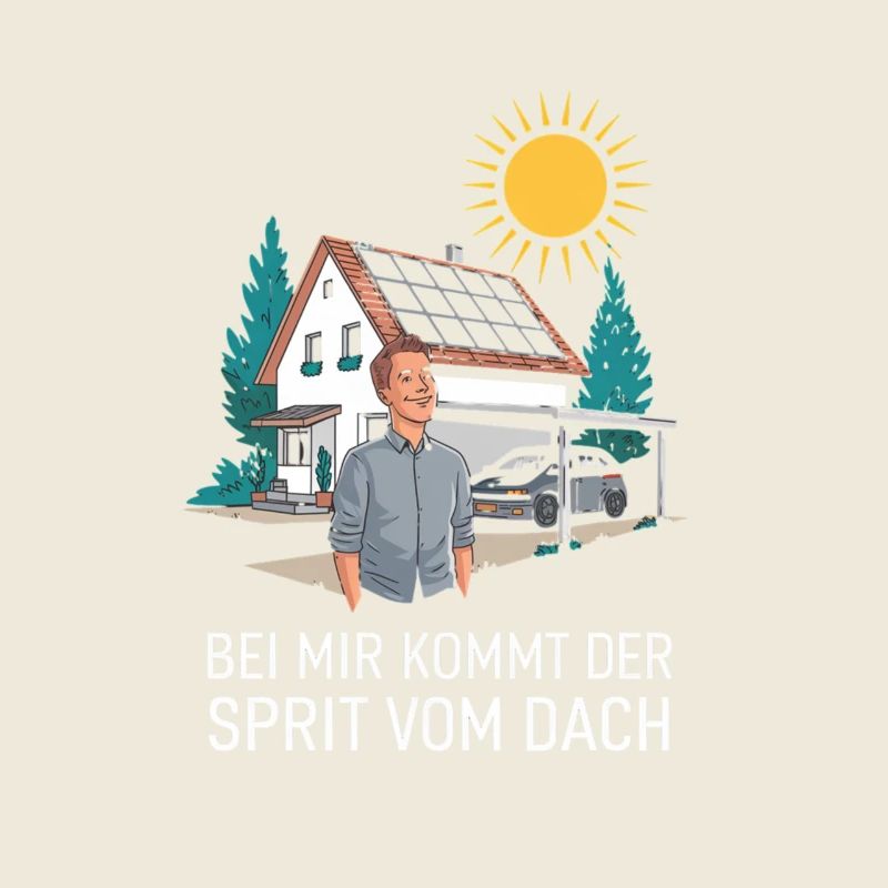 Strom vom Dach Solaranlage Solarenergie E-Auto