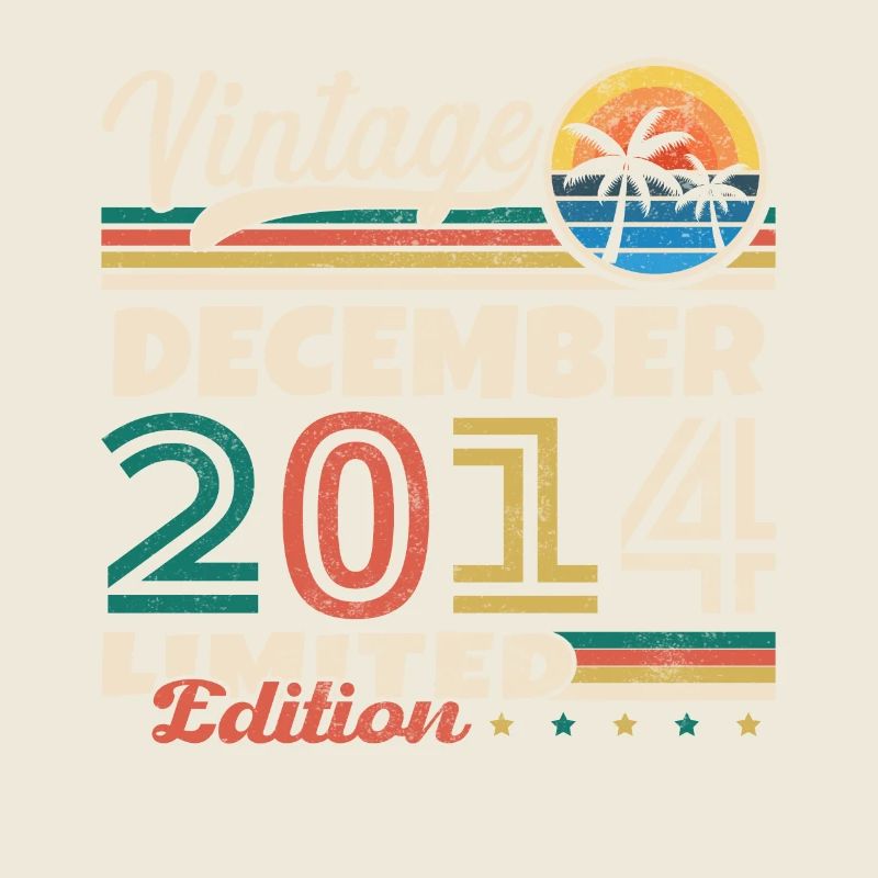 December 2014 Vintage Retro Birthday Gift