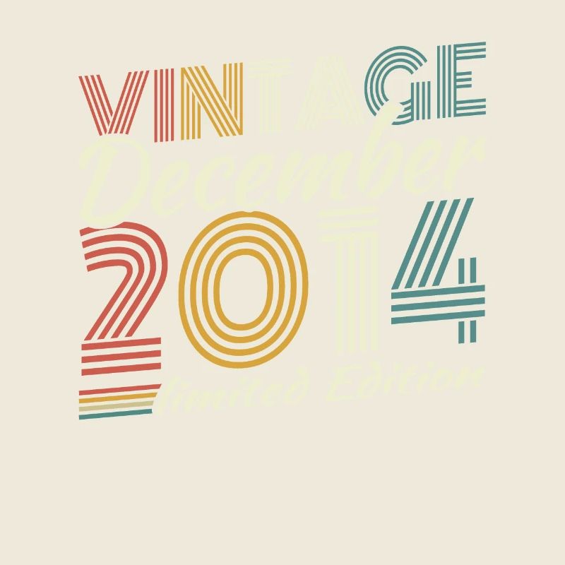 December 2014 Vintage Retro Birthday Gift