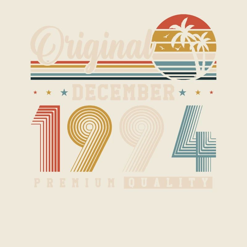 Original Décembre 1994 Vintage Rétro Anniversaire