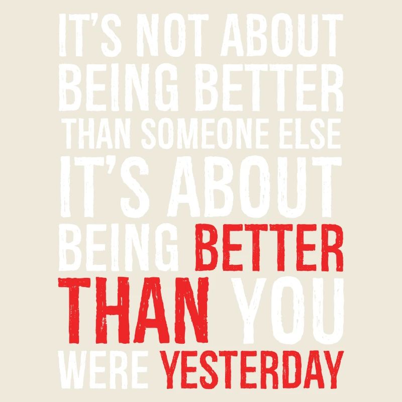 It's not about being better than someone else