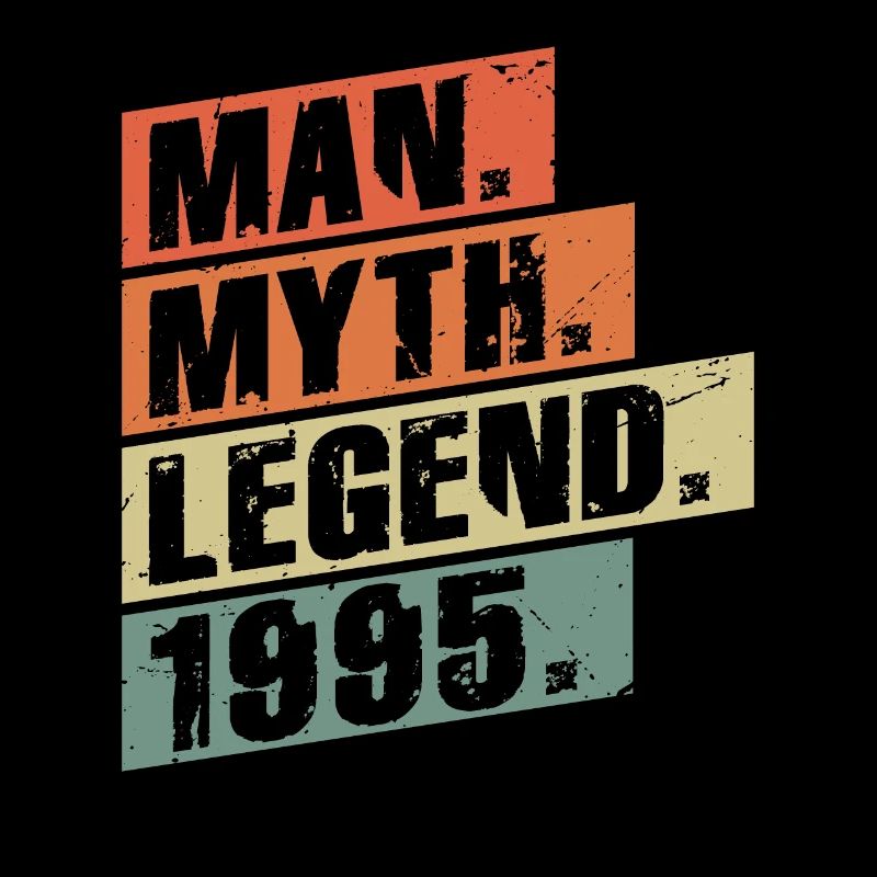 Vintage Born 1995 Man Myth Legend