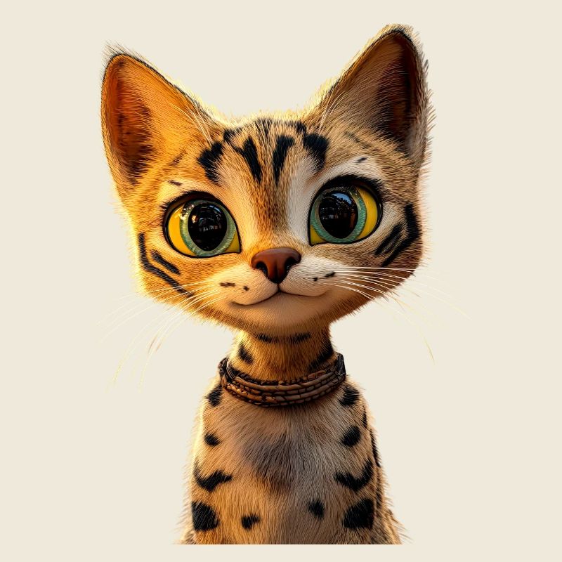 Savannah Chat Chat Maman Mignon Serval Léopard Chats