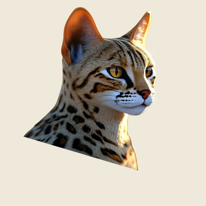 Savannah Chat Chat Maman Mignon Serval Léopard Chats