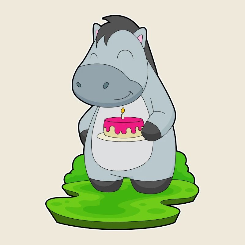 Gâteau d’anniversaire cheval