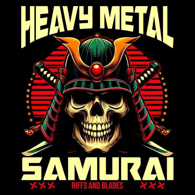 Samouraï de métal lourd Guerrier d’acier féroce