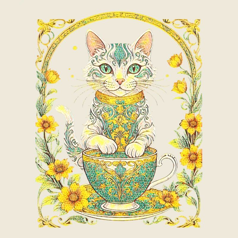 Elegant Tea Time for Cats Elegant Feline Tea