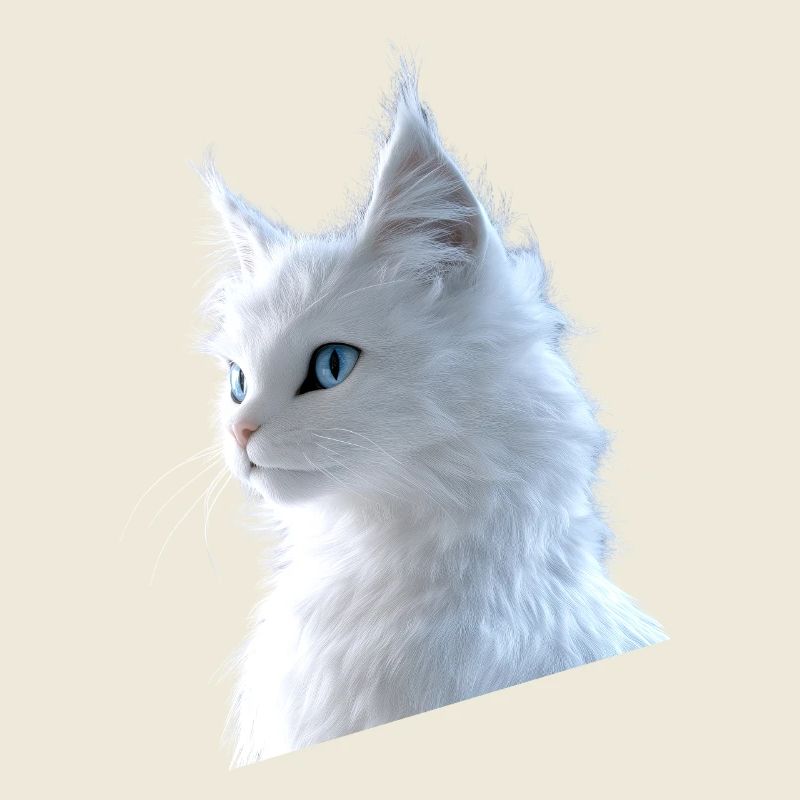 Chat Angora Blanc Chat Angora Chats Angora Mignons