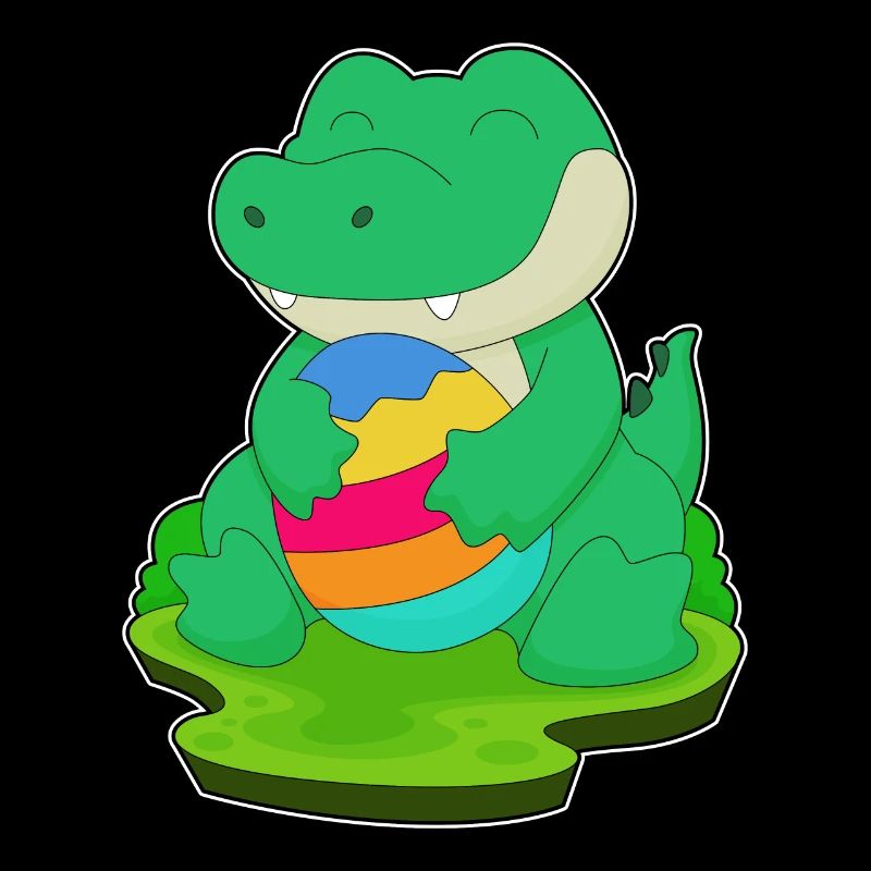 Oeuf de Pâques en crocodile