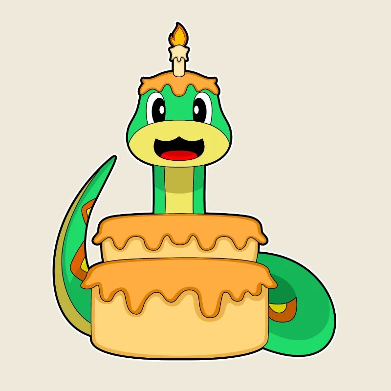 Snake Birthday Cake