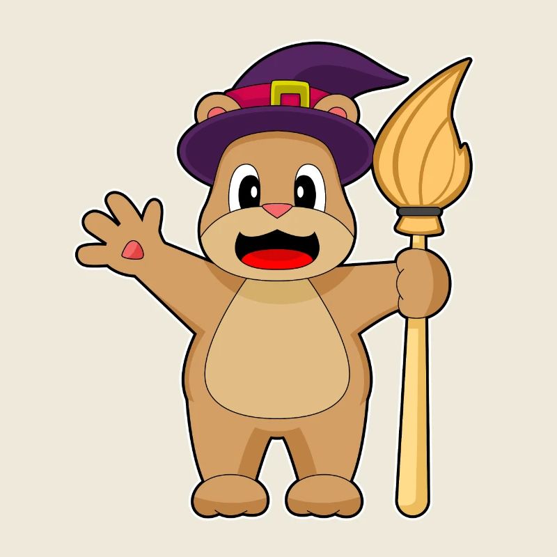 Bear Witch Broom