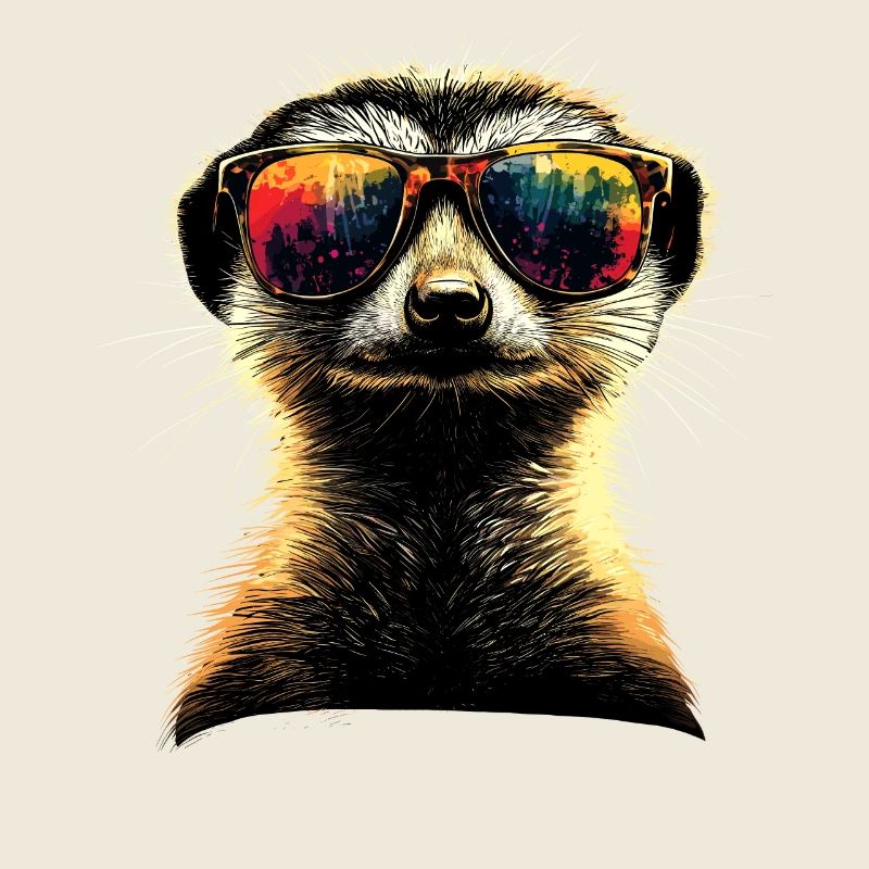 Lunettes de soleil suricate coloré mignon suricate