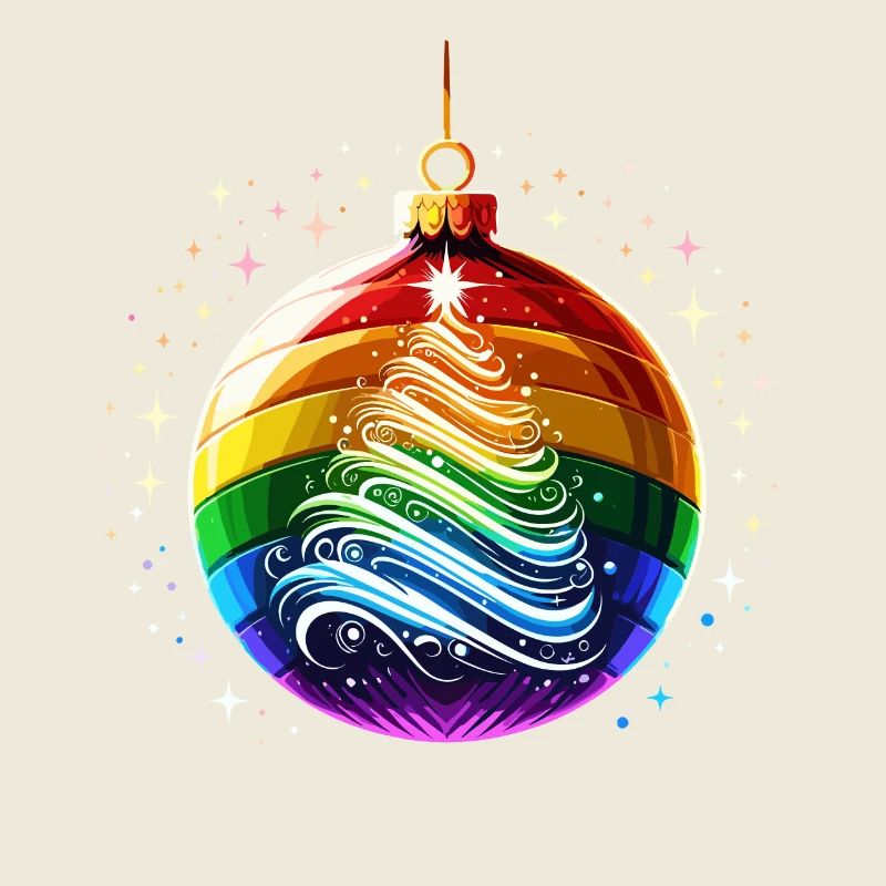 Regenbogen Weihnachtskugel