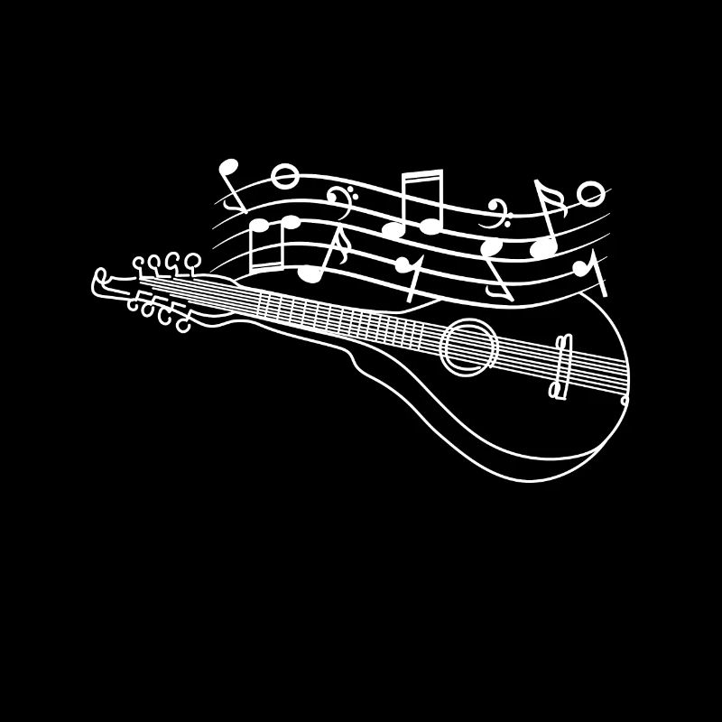 Mandoliniste à mandoline dessinée