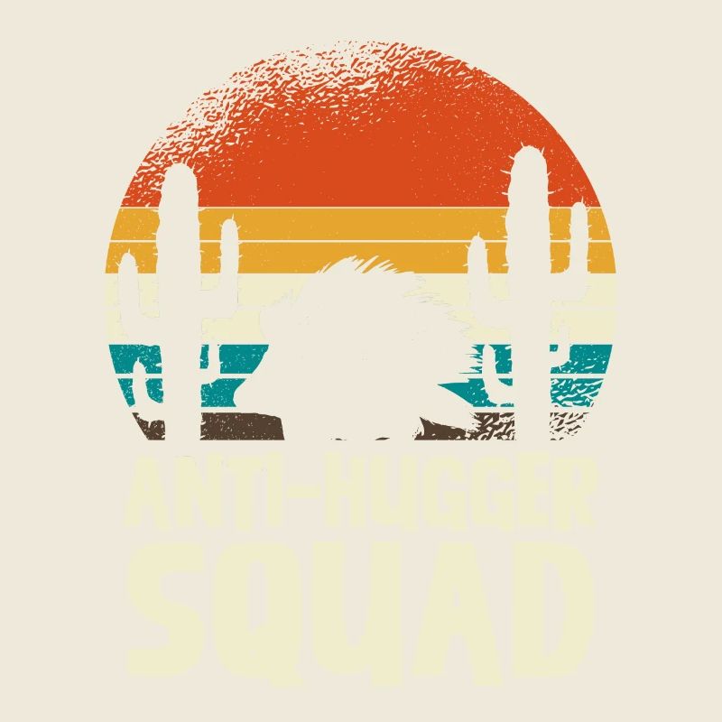 Anti-Hugger Squad Kaktus Retro Wüste Igel