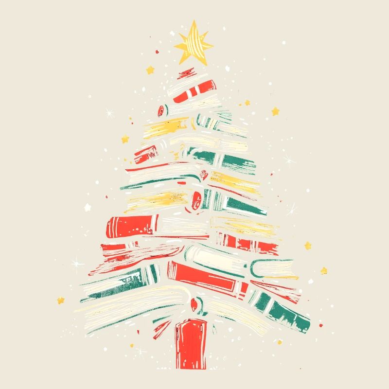 Bookish Gift Christmas Tree Reading Books