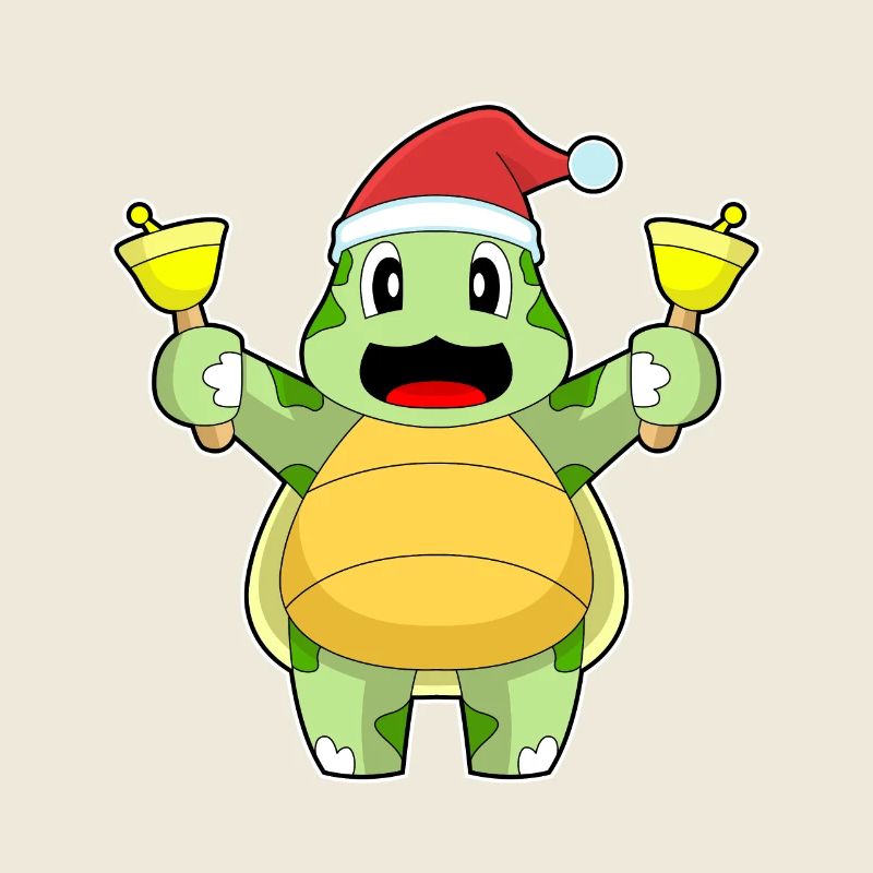 Cloches de Noël Tortue Noël