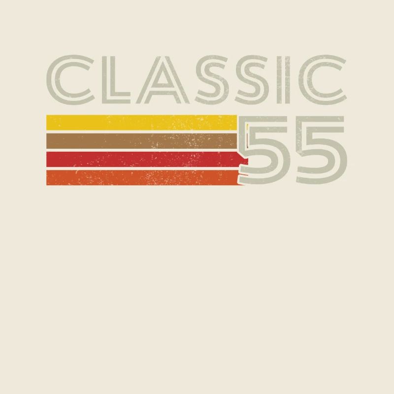 Retro Classic Number 55 Born in 1955