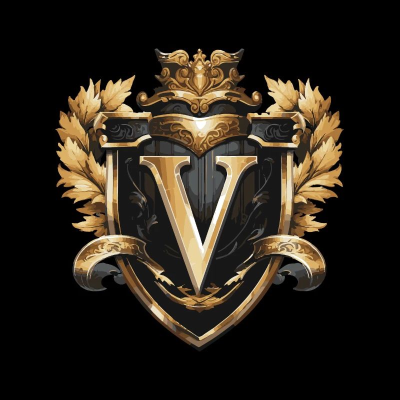 V Letter Logo Crown