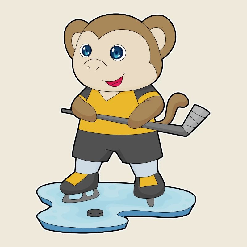 Affe Eishockey Eishockeyschläger