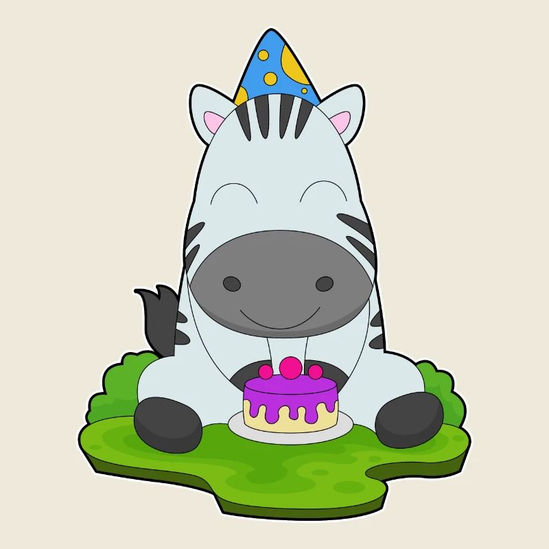 Zebra Birthday Cake
