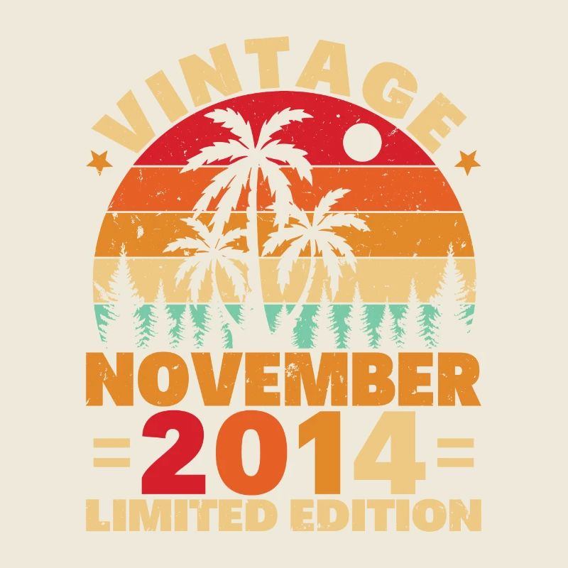 November 2014 Vintage Retro Birthday Gift