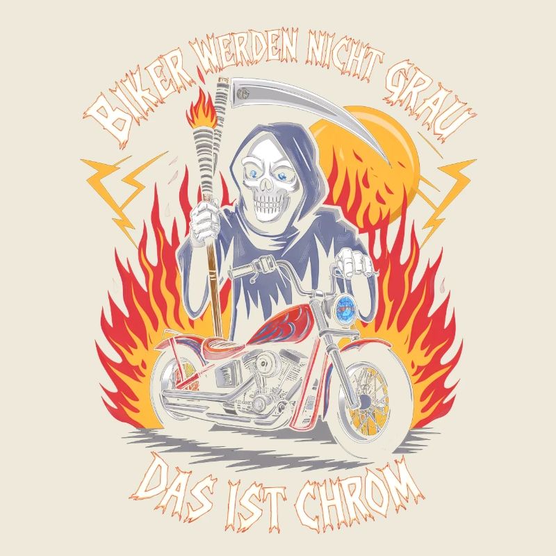 Werden Nicht Grau Das Ist Chrom Motorradfahrer