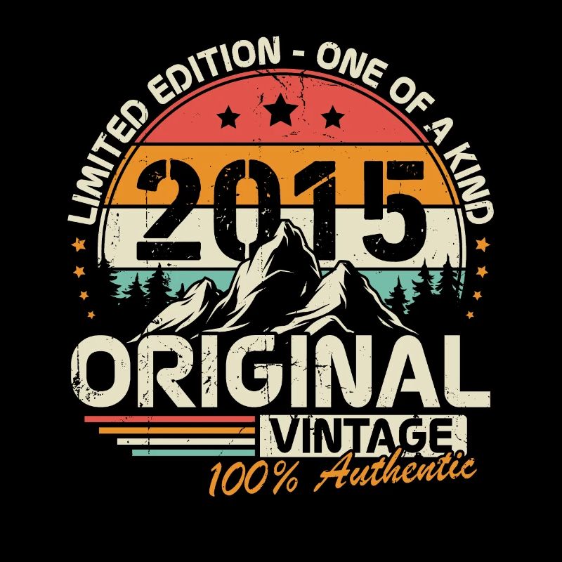Original 2015 Vintage Rétro Cadeau d’anniversaire