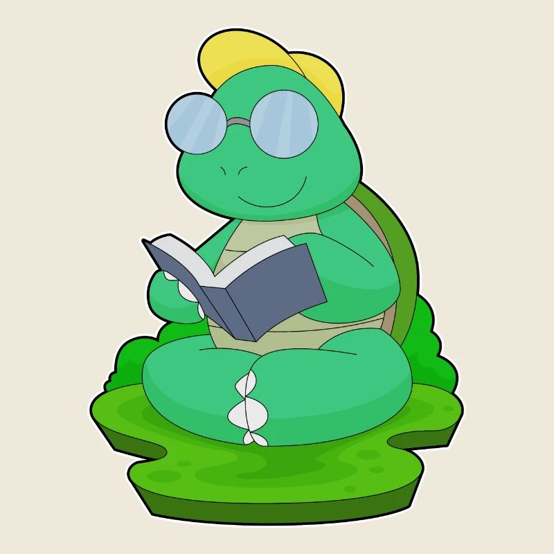 Turtle Nerd Book Glasses
