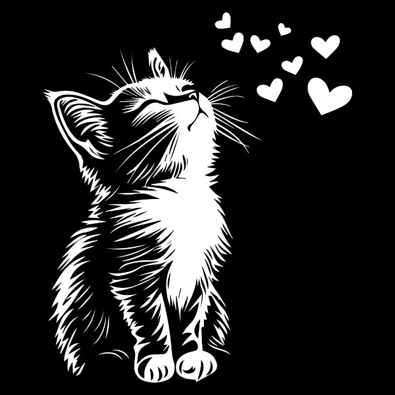 Süße Katze Herzen