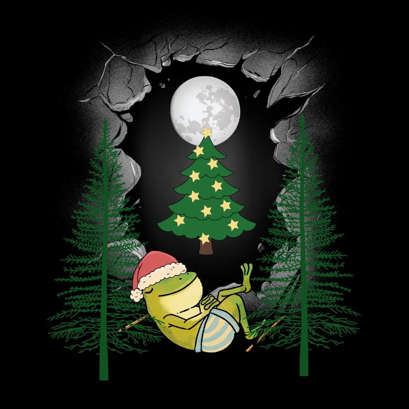 Grenouille Père Noël Chilling Père Noël