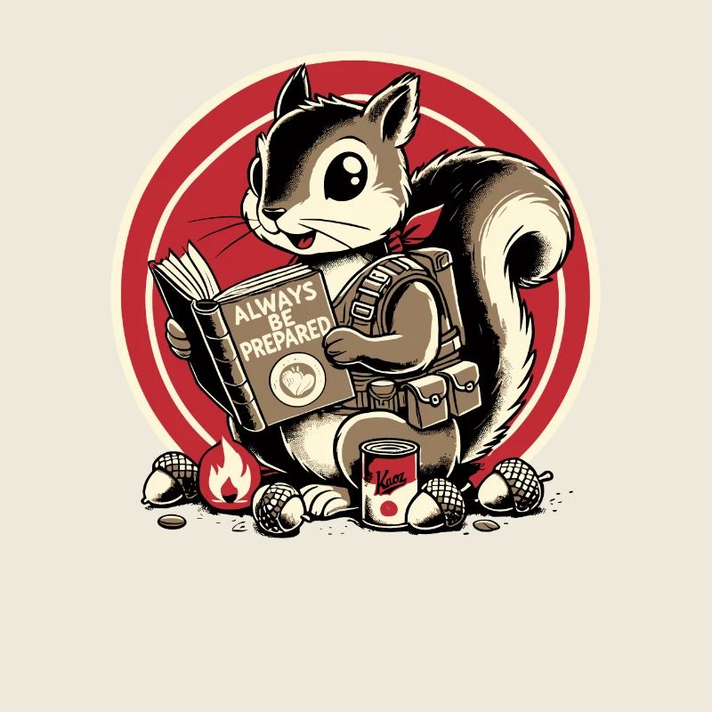 Immer vorbereitet sein, das Prepper Eichhörnchen
